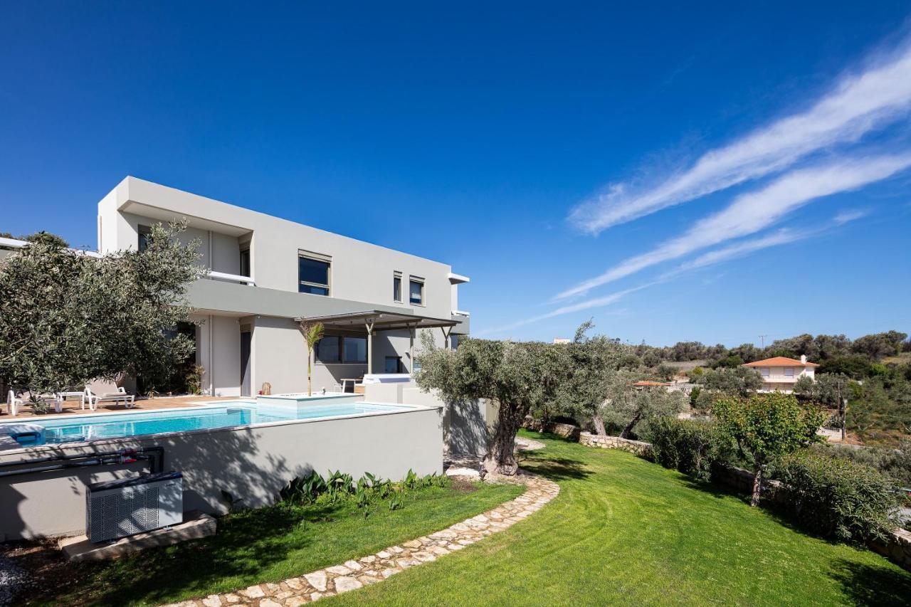 Rizes Villa With Jacuzzi & Heated Pool Agia Triada Exterior foto