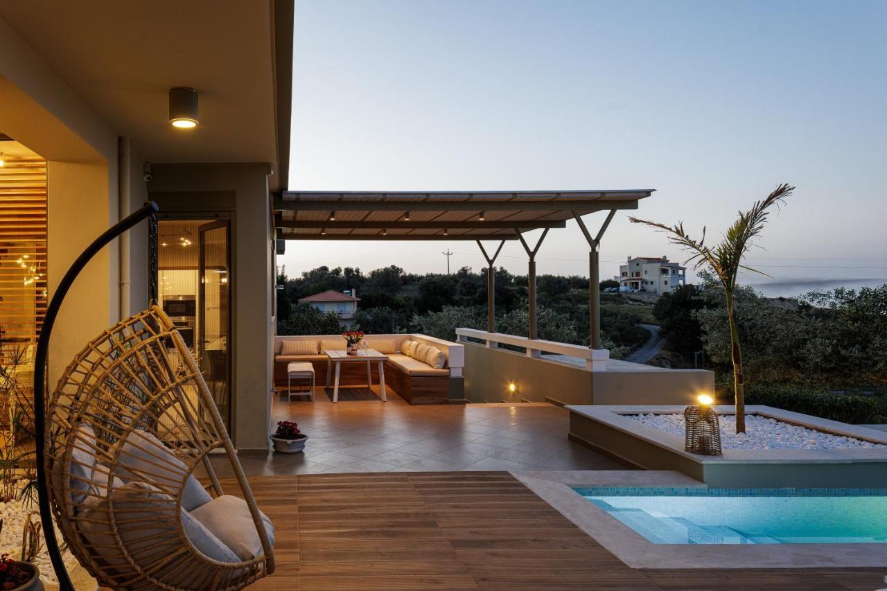 Rizes Villa With Jacuzzi & Heated Pool Agia Triada Exterior foto