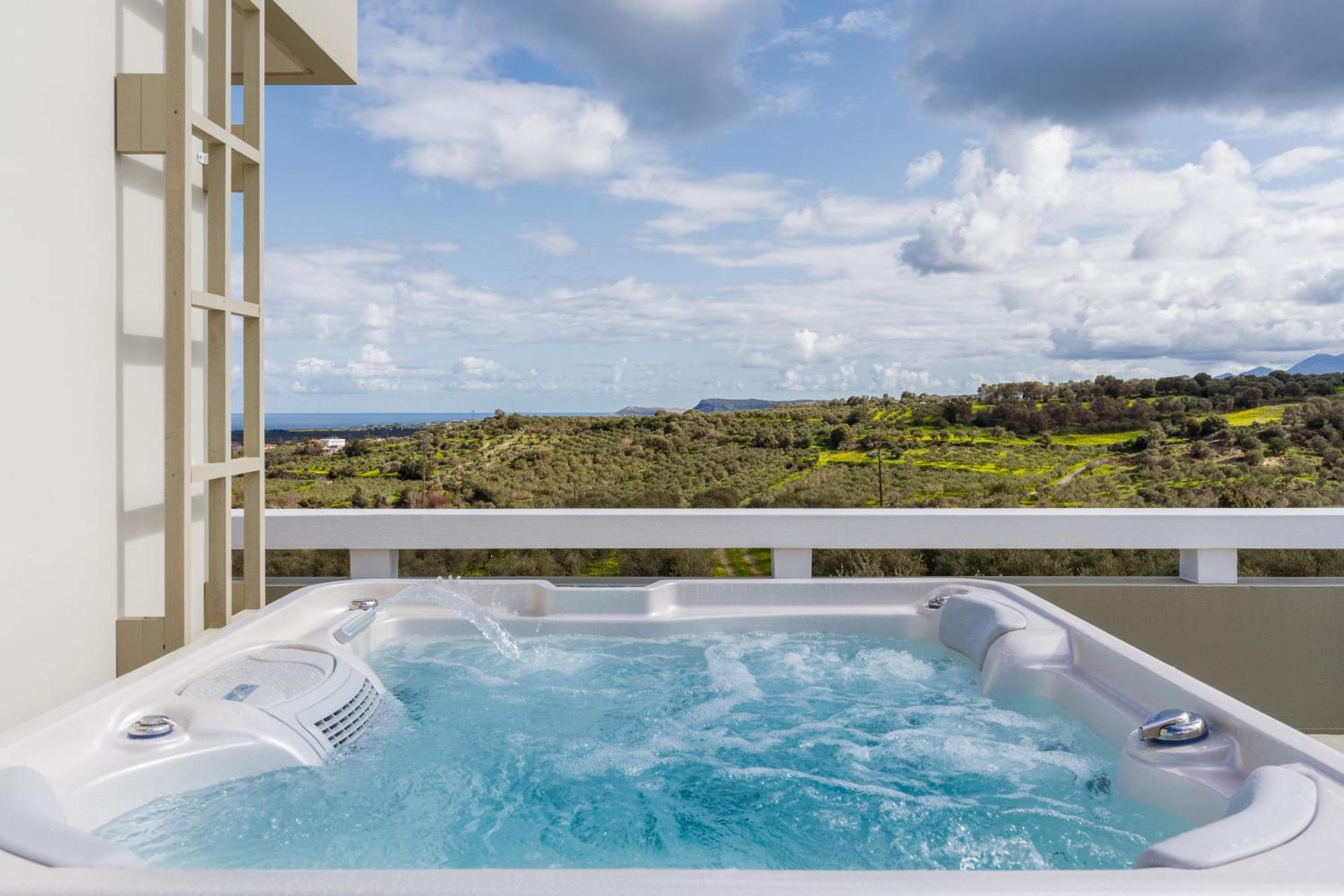 Rizes Villa With Jacuzzi & Heated Pool Agia Triada Exterior foto